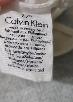 Топ calvin klein ck бра бралет бюстгалтер молочного цвета из лого без чашек3 фото