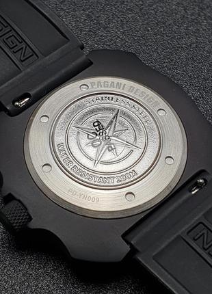 Мужские механические наручные часы с автоподзаводом pagani design pd-yn009 black-camo blue seiko nh35a7 фото