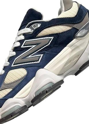 Мужские кроссовки new balance 9060 navy синие спортивные кросы повседневные кроссовки нью баланс2 фото