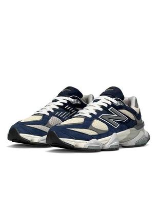 Мужские кроссовки new balance 9060 navy синие спортивные кросы повседневные кроссовки нью баланс4 фото