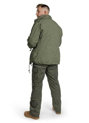 Куртка чоловіча тактична brandit m-65 giant olive олива3 фото