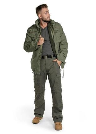 Куртка чоловіча тактична brandit m-65 giant olive олива5 фото