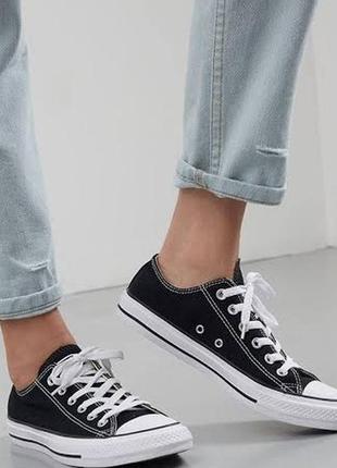 Кеди кросівки в стилі класичних чорний converse