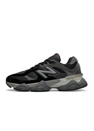 Мужские кроссовки new balance 9060 black gray черные спортивные кросы повседневные кроссовки нью баланс