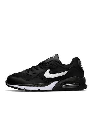 Чоловічі шкіряні кросівки nike air max correlate black white чорний з білим кросівки найк айр макс