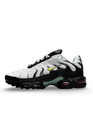 Мужские кроссовки nike air max plus white black mint черный кроссовки найк айр макс