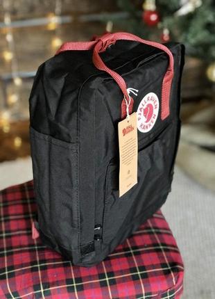 Fjallraven kanken classic 16l жіночий рюкзак канкен чорний колір (16 літрів)