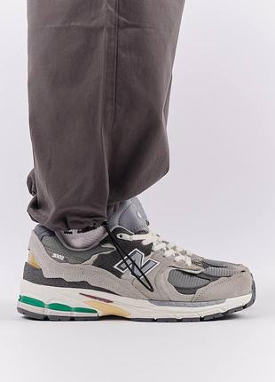 Мужские кроссовки new balance 2002r grey серые повседневные кроссовки спортивные кроссовки нью баланс9 фото