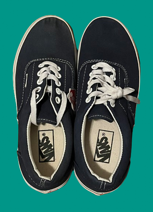 Кеды vans authentic blue white синие на весну лето осень унисекс кроссовки макасины слипоны9 фото