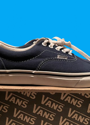 Кеды vans authentic blue white синие на весну лето осень унисекс кроссовки макасины слипоны2 фото