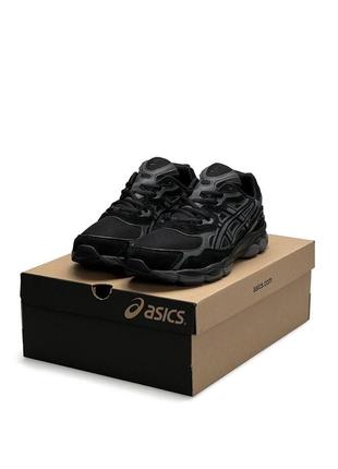 Мужские кроссовки asics gel nyc black gray черные замшевые спортивные кросовки асикс гель демисезонные5 фото