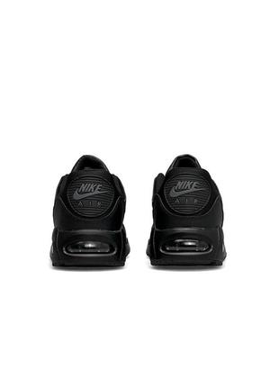 Чоловічі шкіряні кросівки nike air max correlate all black чорні кросівки найк айр макс6 фото