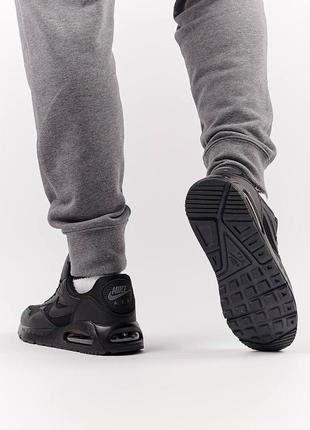 Чоловічі шкіряні кросівки nike air max correlate all black чорні кросівки найк айр макс3 фото
