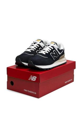 Мужские кроссовки new balance classic dark navy white синий повседневные кроссовки нью баланс7 фото