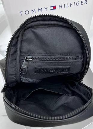 Мужская сумка-слинг через плечо tommy hilfiger брендовая черная бананка нагрудная сумка4 фото