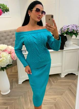 Нарядный костюм юбка и кофточка турция