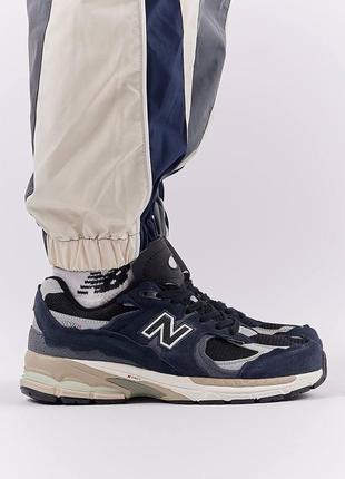 Мужские кроссовки new balance 2002r dark navy синие повседневные кроссовки спортивные кроссовки нью баланс8 фото