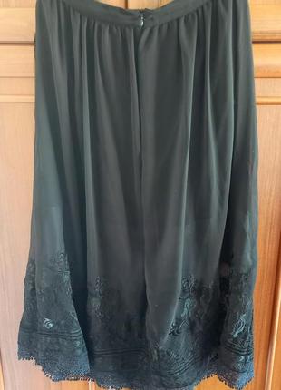 Шикарная шифоновая юбка с вышивкой2 фото