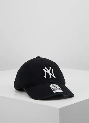 Кепка new era 47 brand clean up ny yankees оригінал унісекс чорна чоловіча жіноча бейсболка