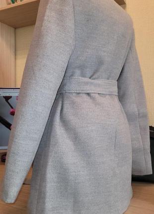 Нове жіноче модне вовняне сіре пальто9 фото