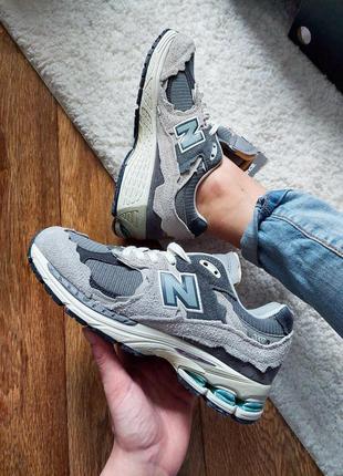 Стильные женские и мужские кроссовки new balance 2002r protection pack rain cloud серые