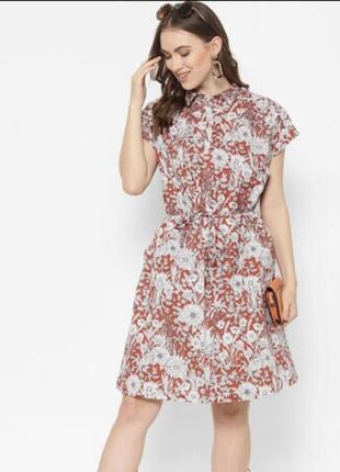 Літня бохо сарафан сукня р.48 usa 12 натуральна тканина катоновый сарафан платье на лето