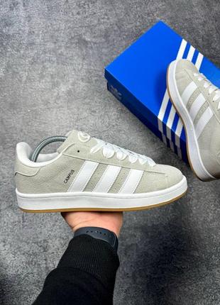 Adidas campus white grey4 фото