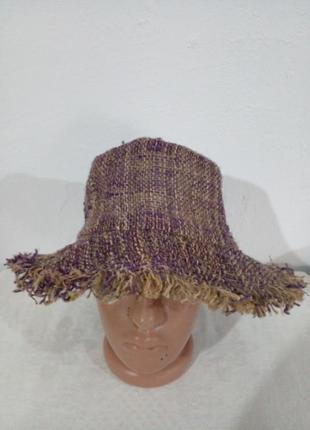 Стильний капелюх з конопель непал бохо1 фото