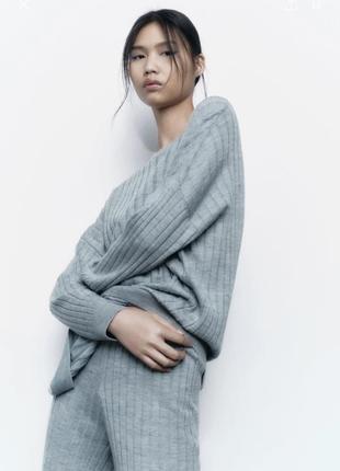 Zara светр у рубчик6 фото