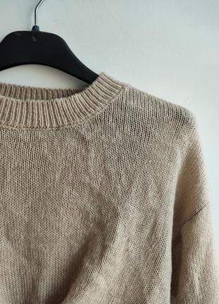 Весняний укорочений светр базовий бежевий нюдовий5 фото