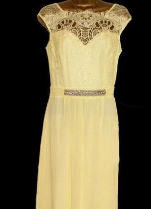 Платье на выпускной нежно желтое xs 34-36 на худую сукня вечірня випуск выпускное нарядное дружке4 фото