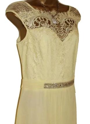 Платье на выпускной нежно желтое xs 34-36 на худую сукня вечірня випуск выпускное нарядное дружке6 фото