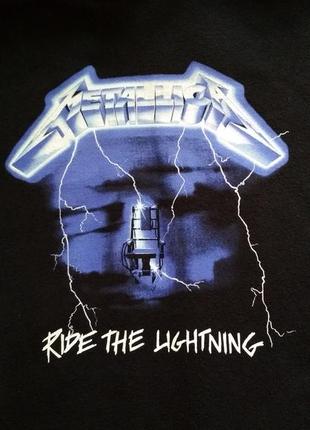 Мужская кофта худи толстовка metallica “ride the lightning” electric chair (m-l) редкая находка3 фото