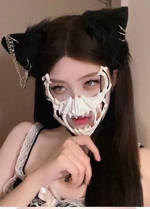 Крутая маска клыки косплей аниме хеллоуин унисекс костюм карнавал halloween