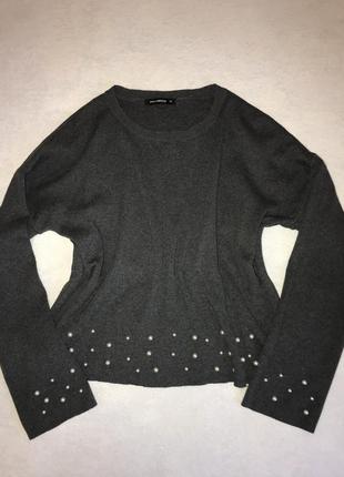 ❤️стильний котоновий светр з бусинами fullcircle розмір м❤️8 фото