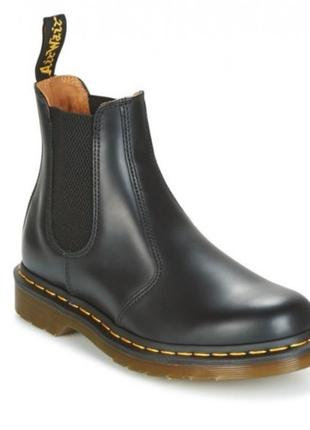 Черевики ботинки челсі dr.martens 2976 black smooth dm мартінси4 фото