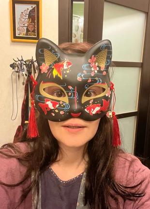 Крутая маска кот котик неко косплей аниме унисекс япония2 фото