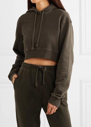 Худі бренду kith/ alexa cropped cotton jersey hoodi