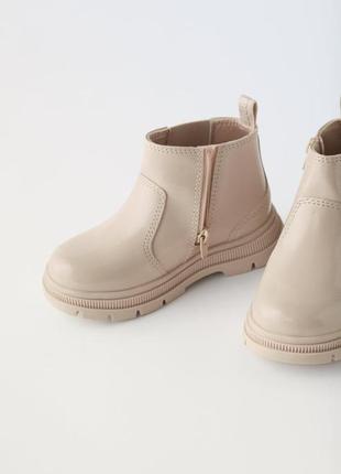 Челси zara 23,24,25 размеры для девочек ботинки бежевые стильные детские красивые удобные3 фото