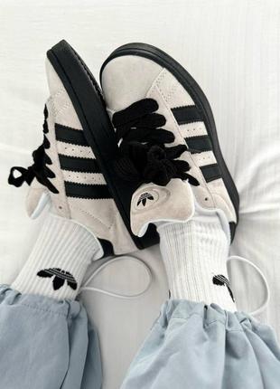 Adidas campus 👕 “grey / black sole”
