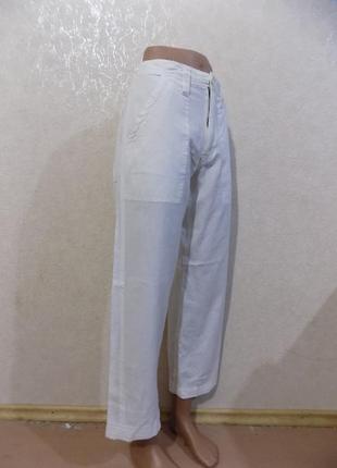 Штани-капрі літні лляні білі з кишенями фірмові coolcat розмір 44-465 фото