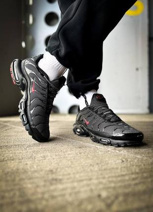Nike tn+black university red reflective silver💎