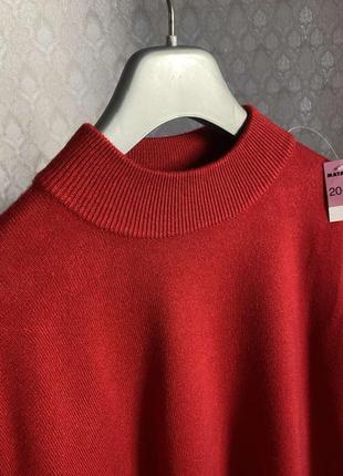 Красивый базовый джемпер батал вишневый свитер р l/xl2 фото