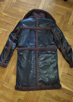 Шикарная удлиненная деми куртка тедди от h&amp;m6 фото