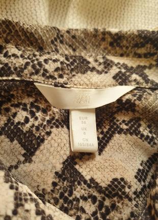 Шифонова блуза в зміїний принт тренд 20244 фото