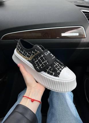 Женские кроссовки chanel low platform