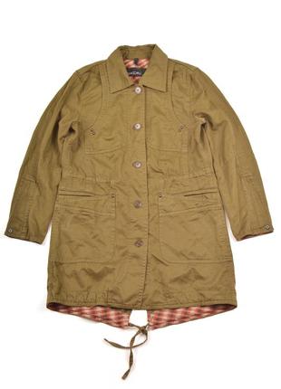 Куртка парка marc cain khaki cotton linen parka
