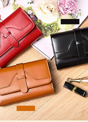 Banianu. женский кошелёк из натуральной кожи, с защитой от rfid, среднего размера.