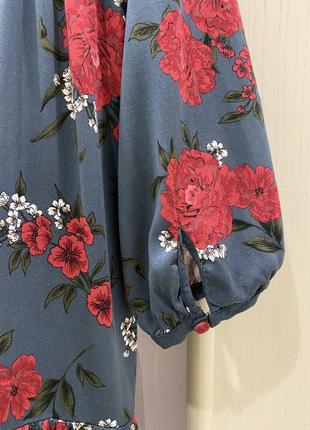Сукня на кулісці квітковий принт, бренд torrid, ярусна сукня батал9 фото