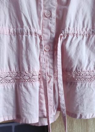 Miss selfridge рожева блуза з рукавом у вінтажному стилі, блуза з мереживом8 фото